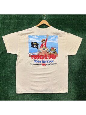 One Piece Monkey D. Luffy Straw Hat Crew T-Shirt Size Extra Large